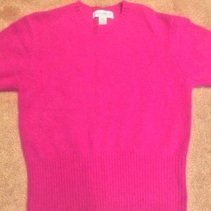 Jones New York Pink angora/lambs wool sweater. EUC